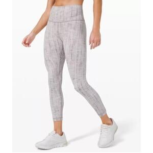 Lululemon Women's Wunder Under 28" Tight HR Action Jacquard Yoga Gray‎ Size 2